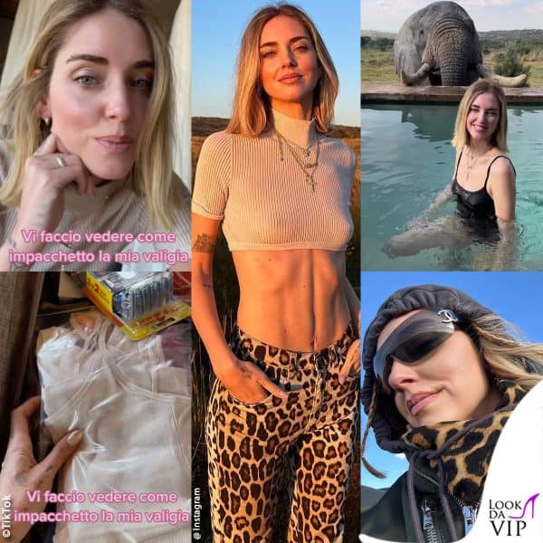 i look di Chiara Ferragni per la vacanza in Sudafrica