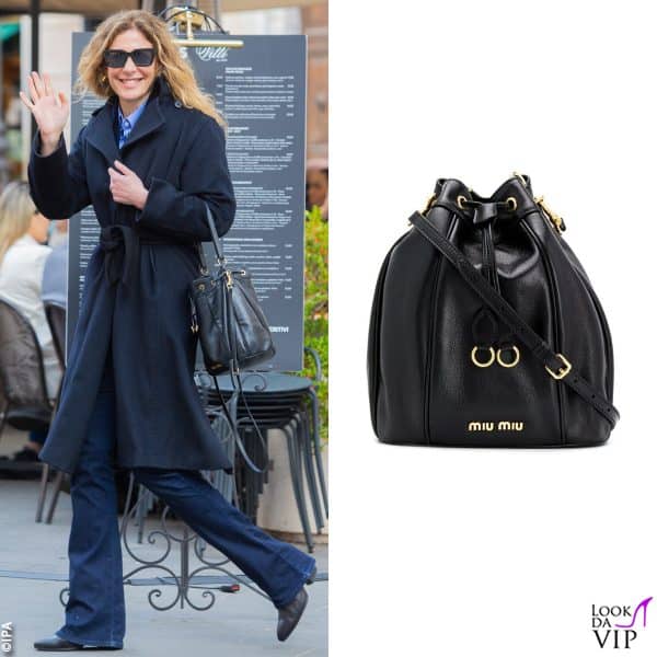 Francesca Fagnani a Roma sfoggia la borsa Miu Miu