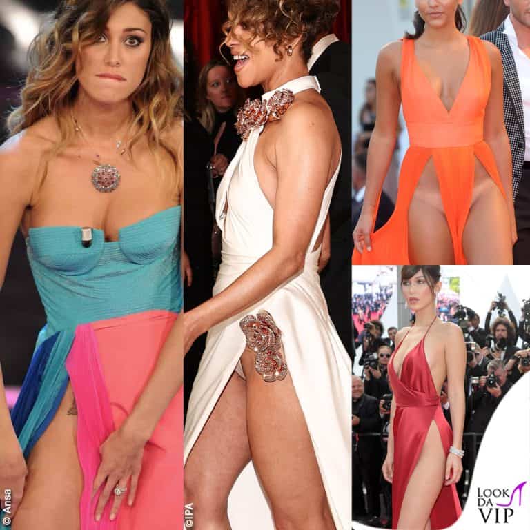 Da Belen Rodriguez a Halle Berry: le star danno scandalo con lo spacco esagerato