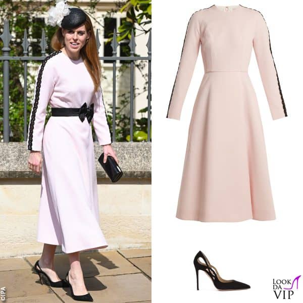 Beatrice di York con un abito Emilia Wickstead e pump Aquazzura 