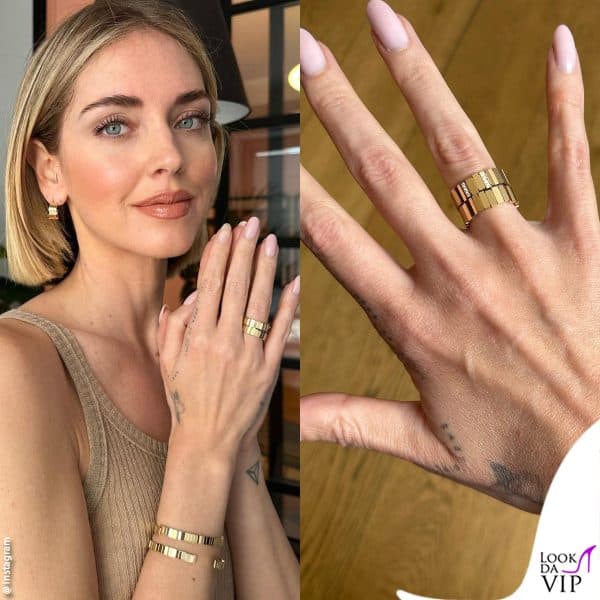 Chiara Ferragni mostra su Instagram i gioielli Dior 