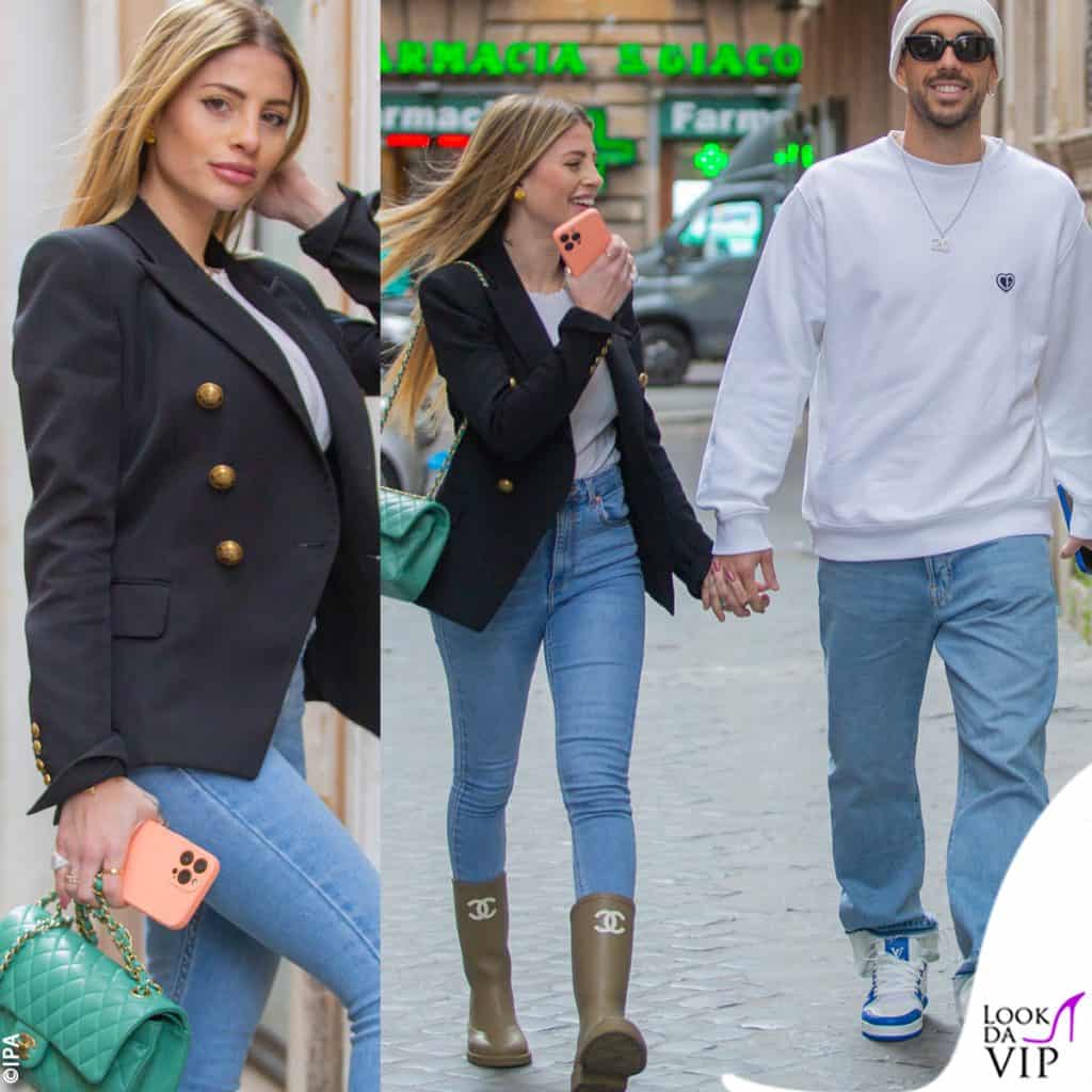 Chiara Nasti e Mattia Zaccagni innamorati e firmati in centro a Roma