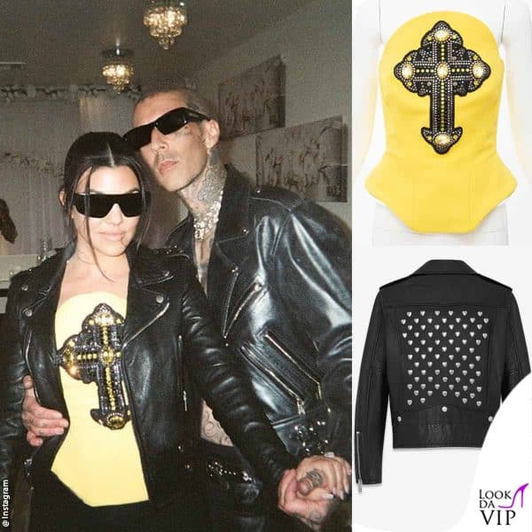 top Versace e giacca Saint Laurent (andata smarrita) 