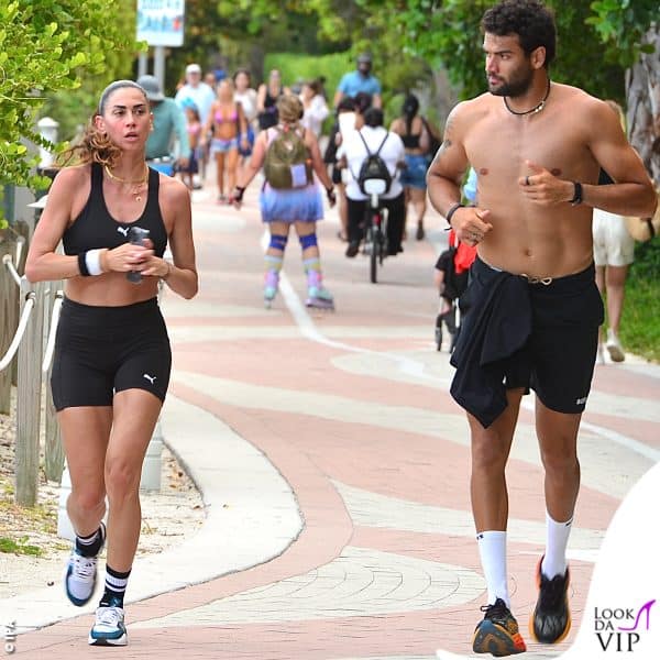La sintonia di coppia si vede anche da questo: Berrettini è uno sportivo di professione ma anche la Satta si allena costantemente  
