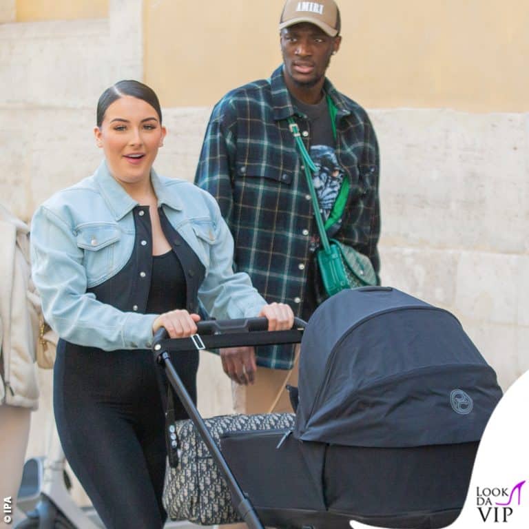 Tammy Abraham Leah Monroe Amari Abraham passeggino Cybex borsa Goyard