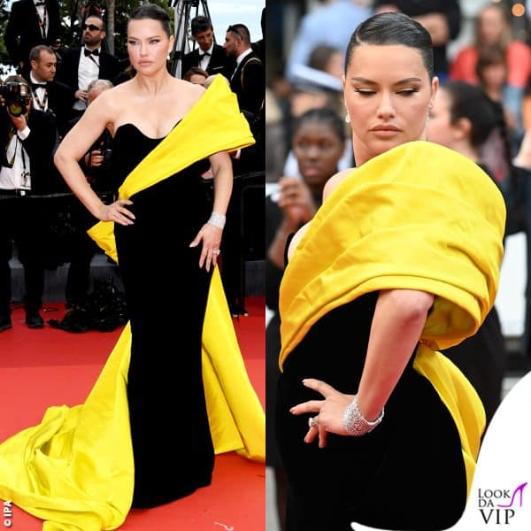 Adriana Lima con un abito Tony Ward 