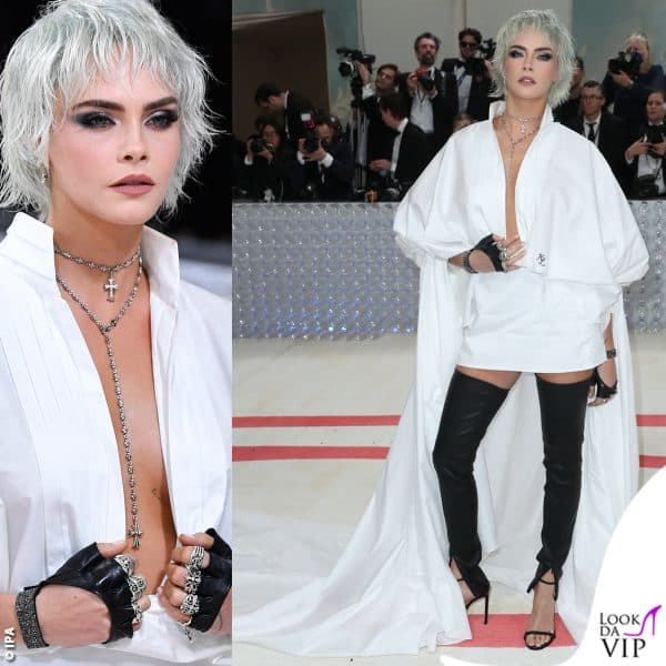 Con un look firmato Karl Lagerfeld Cara Delevingne si è vestita da... Karl Lagerfeld 