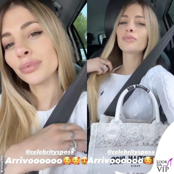 Chiara Nasti va a provare il vestito da sposa 