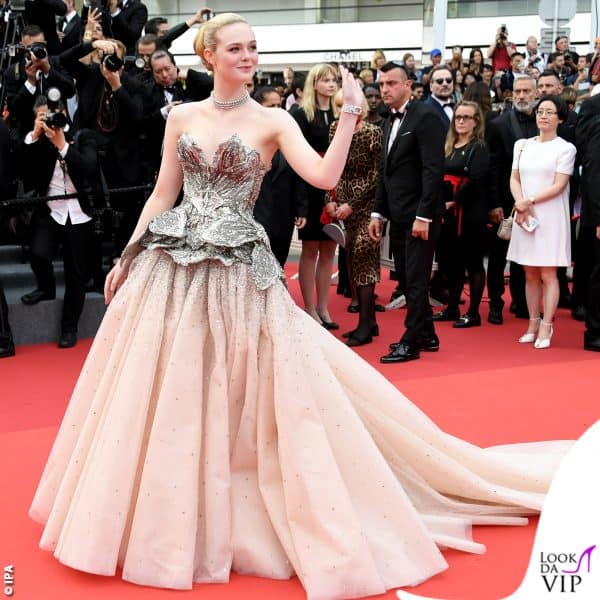 abito Alexander McQueen per Elle Fanning 