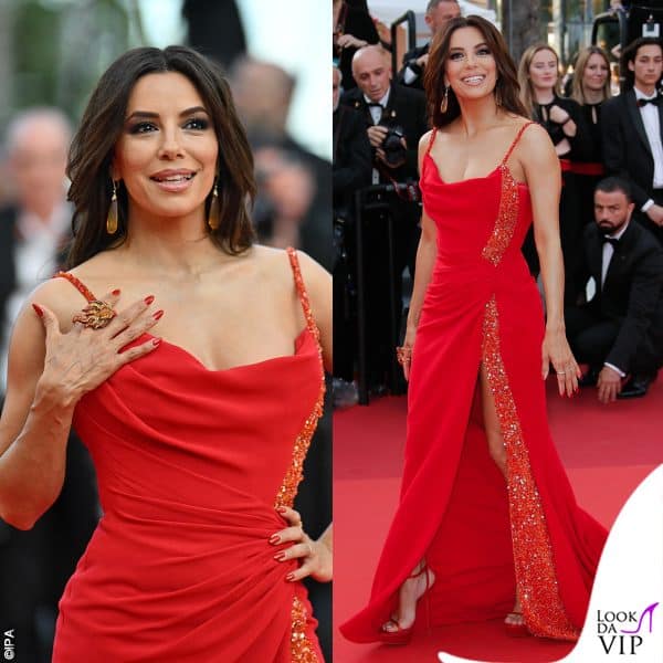 Eva Longoria in Tony Ward con gioielli Chopard 