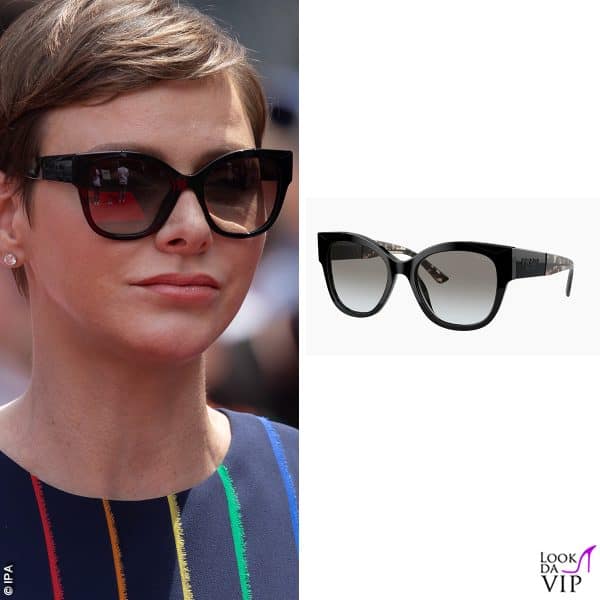 Charlene di Monaco con occhiali Prada 