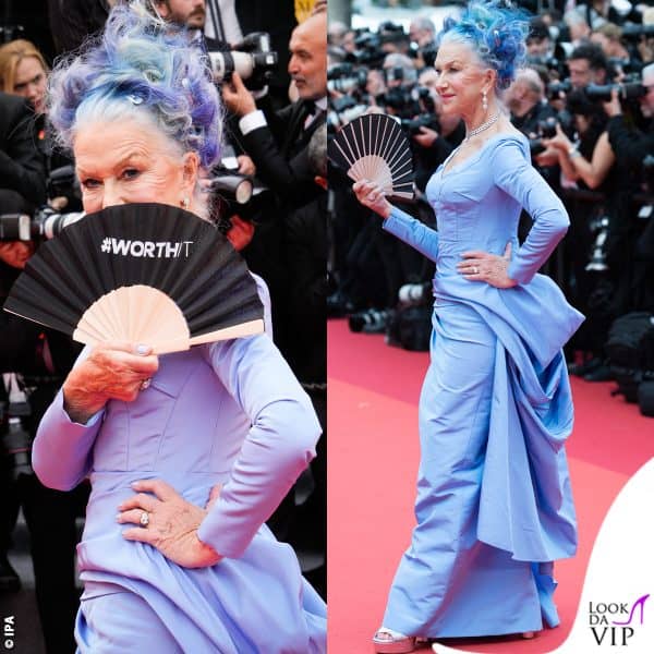 Helen Mirren con un abito Del Core 