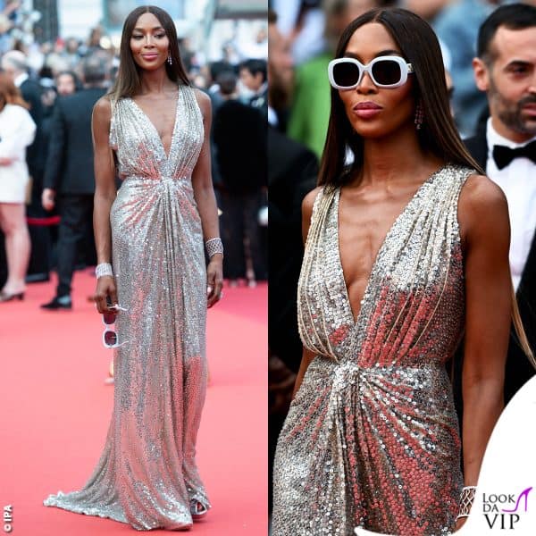 abito Celine e gioielli Chopard per Naomi Campbell 