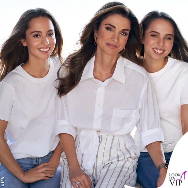 Rania con le figlie Iman e Salma 