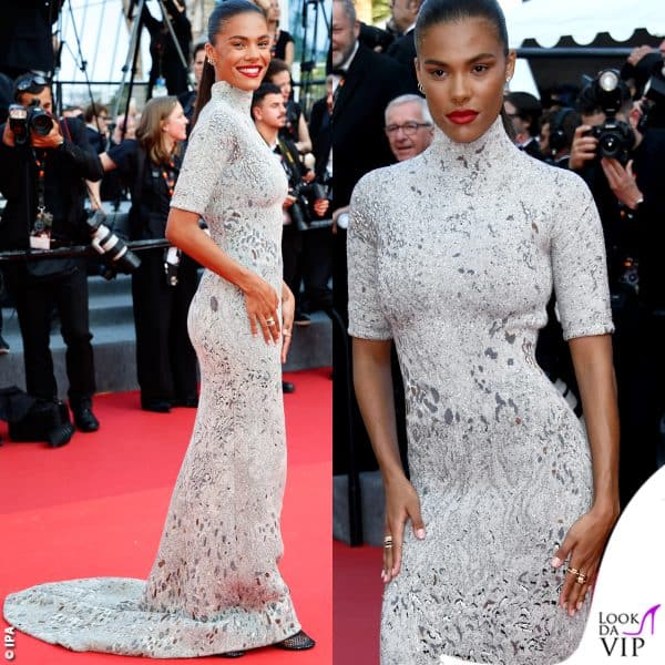 Tina Kunakey in Alaïa