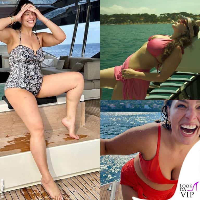 i look di Ashley Graham in vacanza sullo yacht nel Mediterraneo