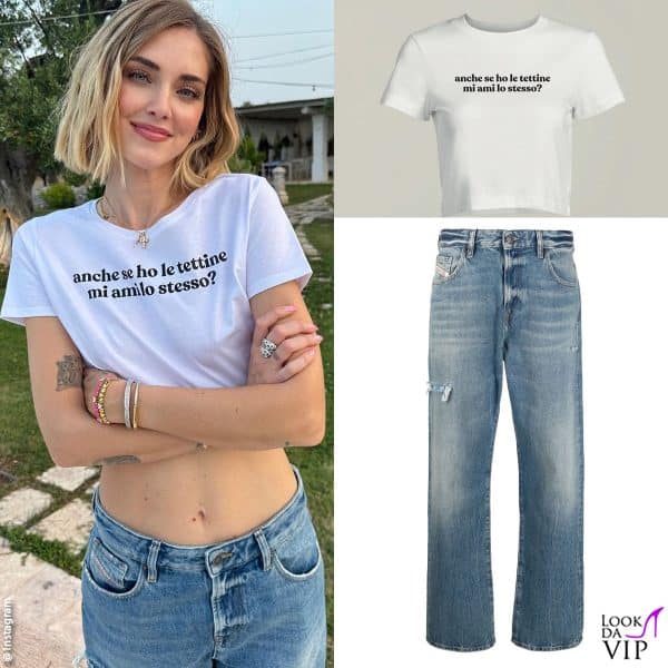 t-shirt Rivoluzione Romantica, jeans Diesel 