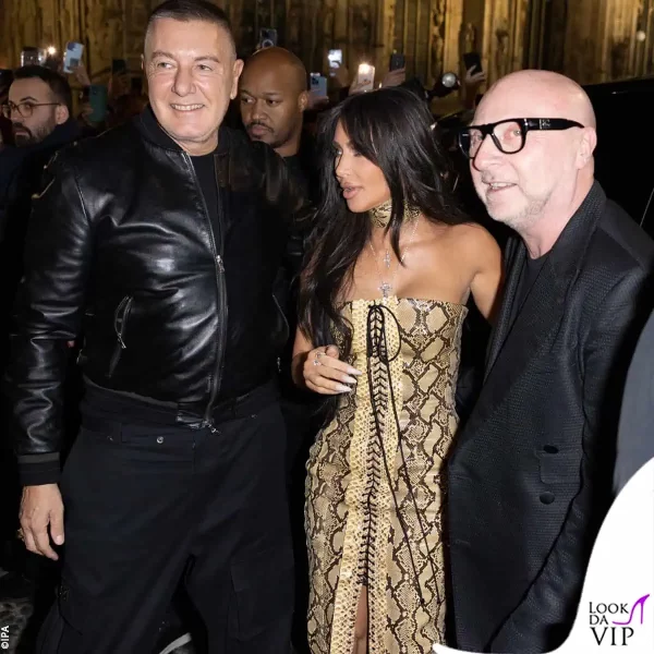 Kim con Stefano Gabbana e Domenico Dolce a Milano a settembre 2022