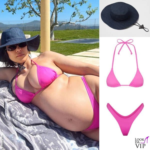cappello Prada, bikini Skims 