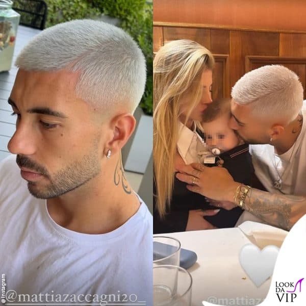 dopo le nozze Zaccagni ha tinto i capelli color platino 