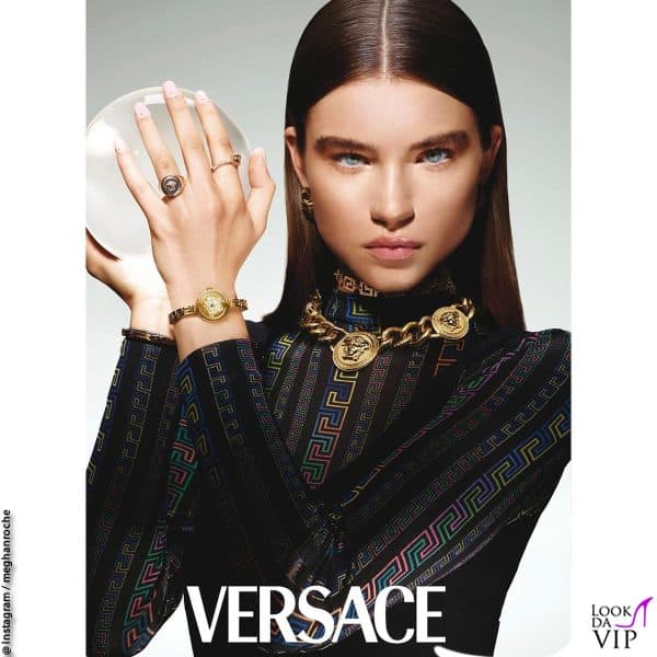 nella campagna pubblicitaria Versace 
