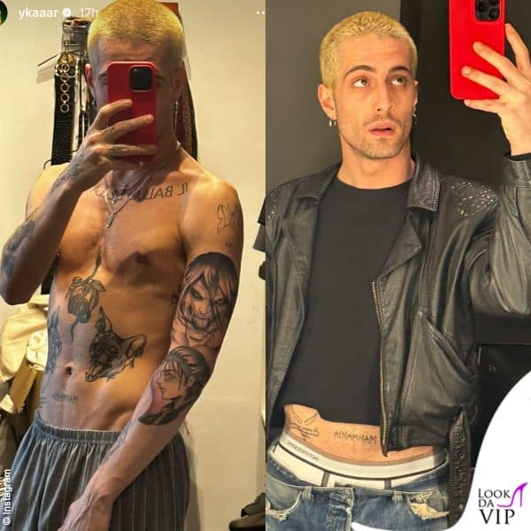 I selfie allo specchio rivelano ai follower dettagli privati di Damiano: come il tattoo dedicato a Eren Jager di Attack on Titan o gli slip Intimissimi