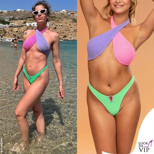 Francesca con un costume della collezione Valentina Ferragni Studio X Reina Olga 