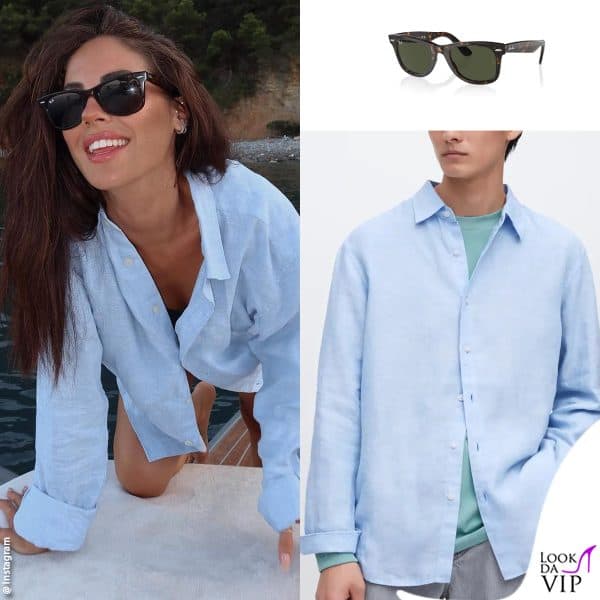 occhiali Rayban, camicia Uniqlo 