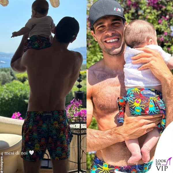 papà e figlio con lo stesso look 