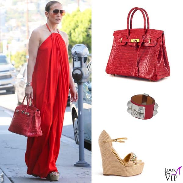 borsa e bracciale Hermès, sandali Gucci 