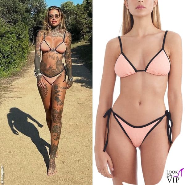 Rosa con profili neri il bikini Netiquette di Zoe Cristofoli 