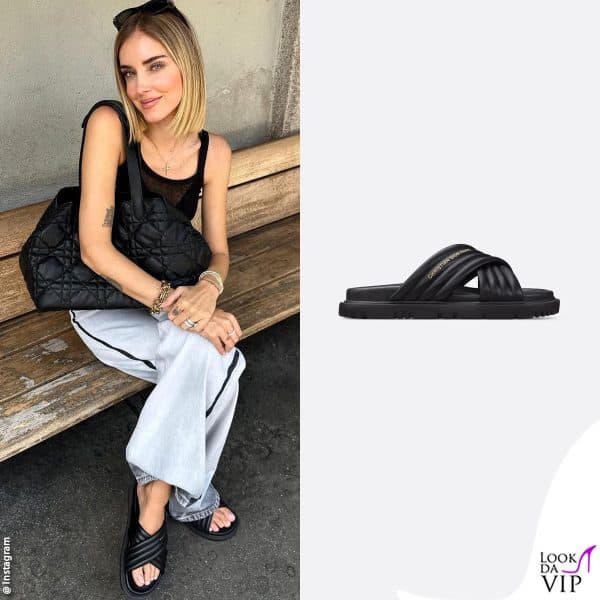 a Milano in Dior prima della partenza per Ibiza 
