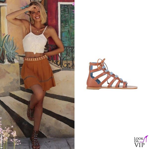 outfit Alberta Ferretti, sandali Pollini 