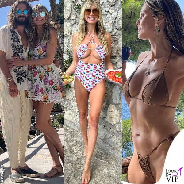I look di Heidi Klum in vacanza in Costiera Amalfitana