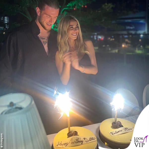 Diletta Leotta e Loris Karius festeggiano il compleanno della conduttrice e la nascita di Aria 