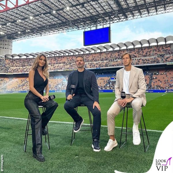 la Leotta in campo per Inter-Milan 