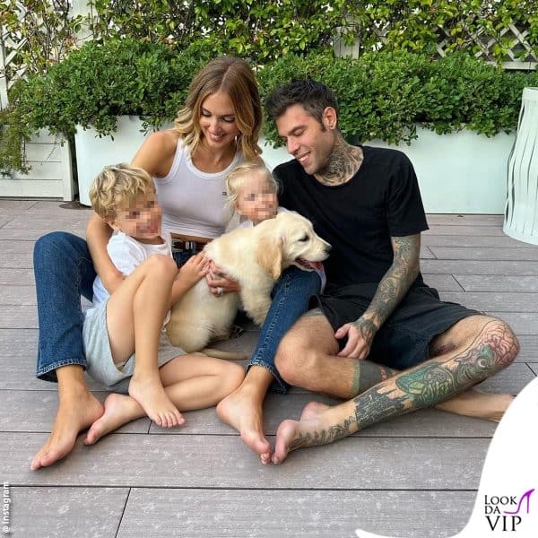 I Ferragnez con la cagnolina Paloma 
