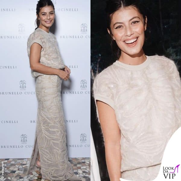 Alessandra Mastronardi eterea in Brunello Cucinelli