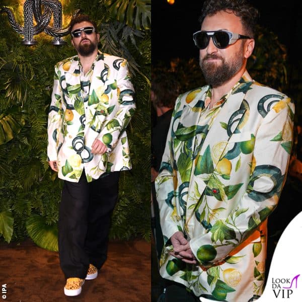 Dargen Damico alla sfilata Roberto Cavalli