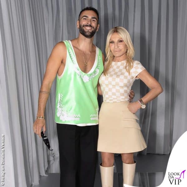 Marco Mengoni con Donatella Versace