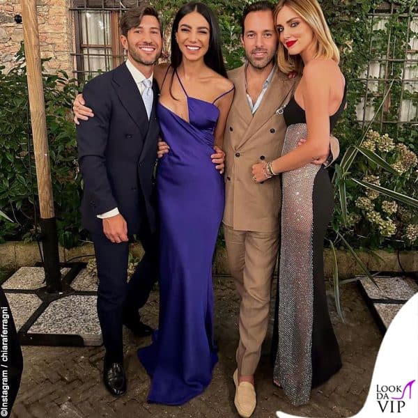 Chiara posa con gli amici Filippo Fiora, Angelo Tropea e Chiara Biasi (in The Attico)
