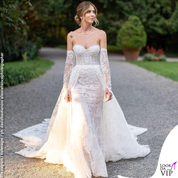 Francesca Ferragni alle nozze con Riccardo Nicoletti in abito da sposa Atelier Emé