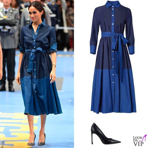 abito Carolina Herrera, pump Dior 