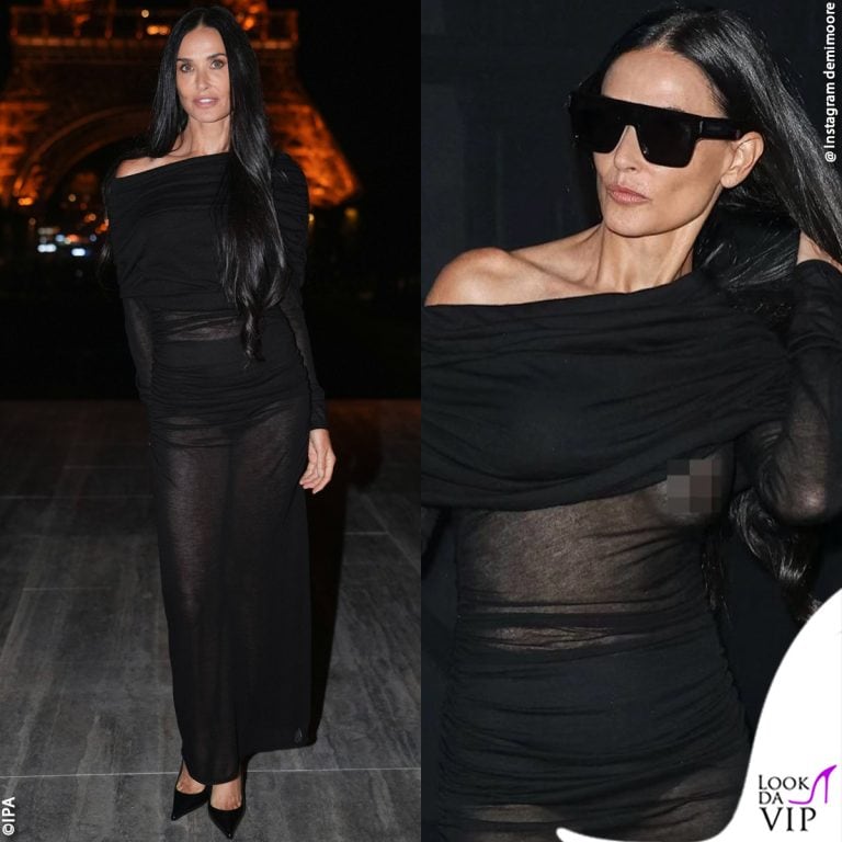 Demi Moore protagonista alle sfilate di Milano e Parigi