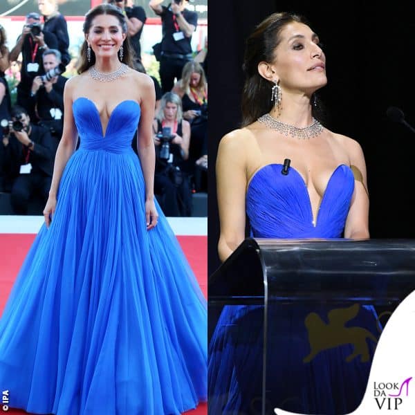 Caterina Murino chiude in bellezza: per la madrina abito Giorgio Armani e gioielli Cartier