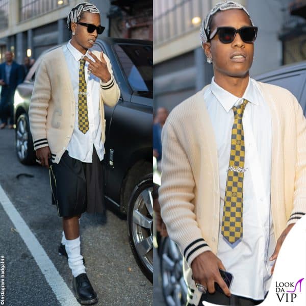 a settembre all'Harlem Fashion Row 2023 (maglione Celine, cravatta Louis Vuitton) 