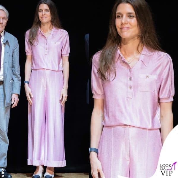 Charlotte Casiraghi chic in total pink Chanel