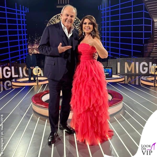 Gerry Scotti e Cristina D'Avena a "Caduta libera"