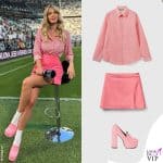 Diletta Leotta total look rosa Benetton