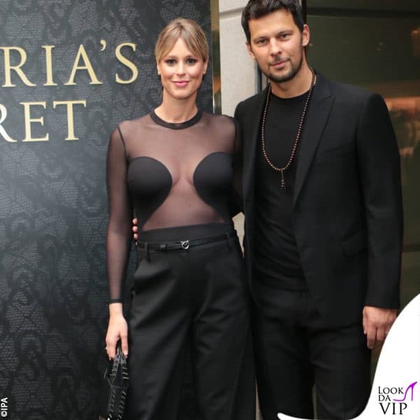 Federica e Matteo all'evento Victoria's Secret durante la Milano Fashion Week 